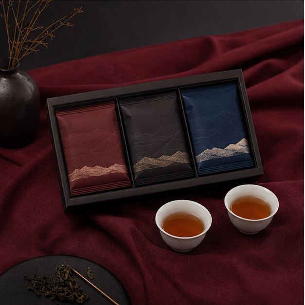 三款茶包與雙人茶杯組成的小聚分享禮